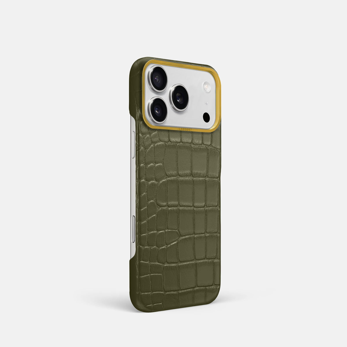 Classic Case For iPhone 18 Pro In Alligator -2 | Kaki-Green-Gold