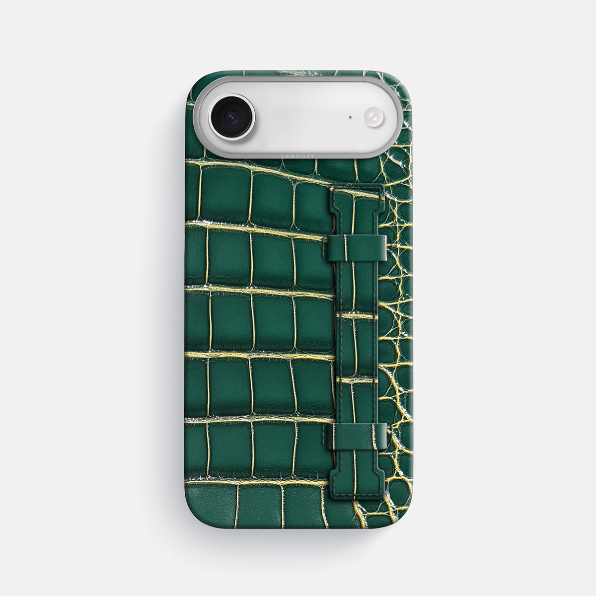 Handle Case For iPhone 17 Air In Patina Alligator -1 | Cambridge-Steel