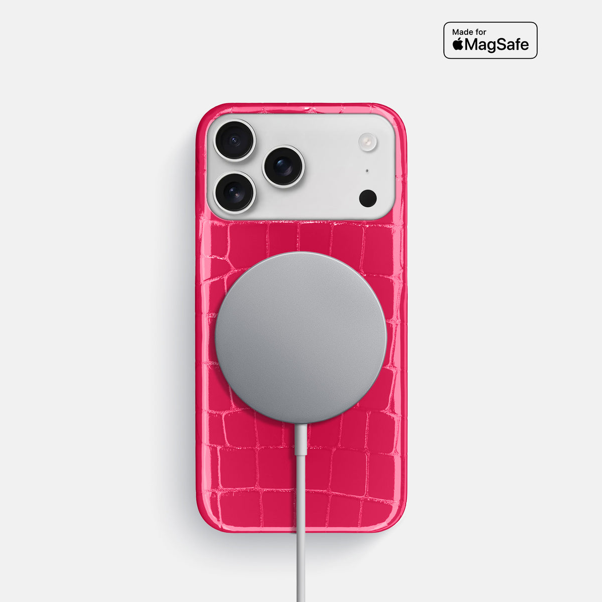 Slim Case For iPhone 17 Pro In Shiny Alligator -5 | Pink-Panther