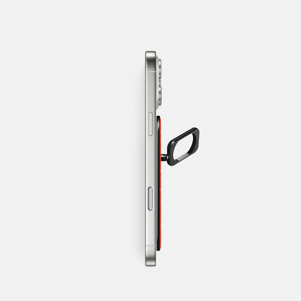 MagSafe Ring For iPhone 18 Pro In Shiny Alligator -3 | Coral-Orange-Black