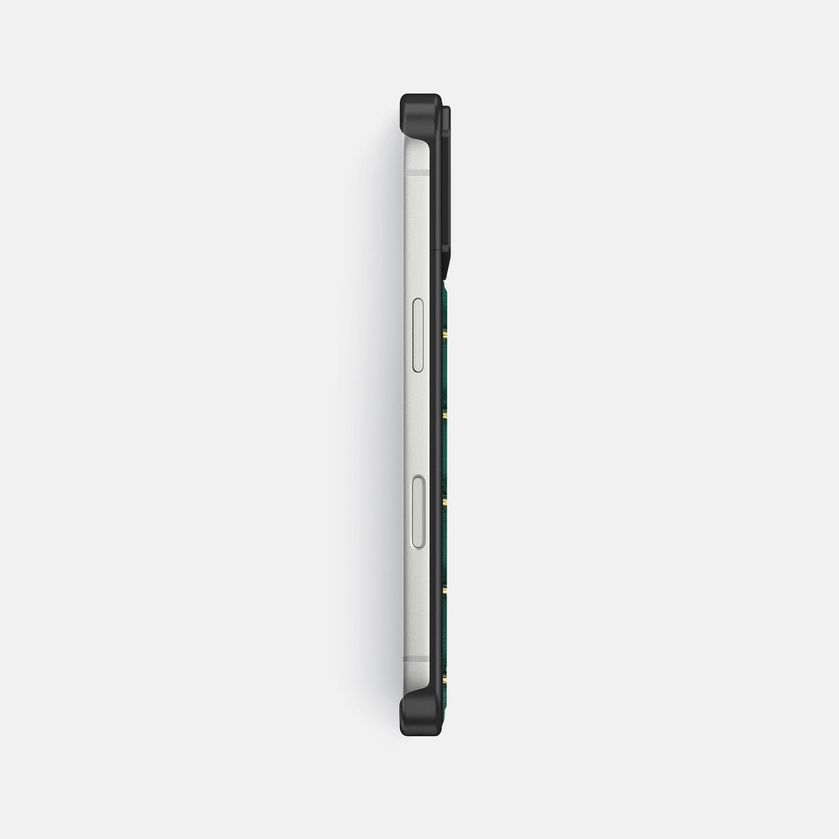 Metal Case For iPhone 17 Pro Max In Patina Alligator -3 | Cambridge-Black