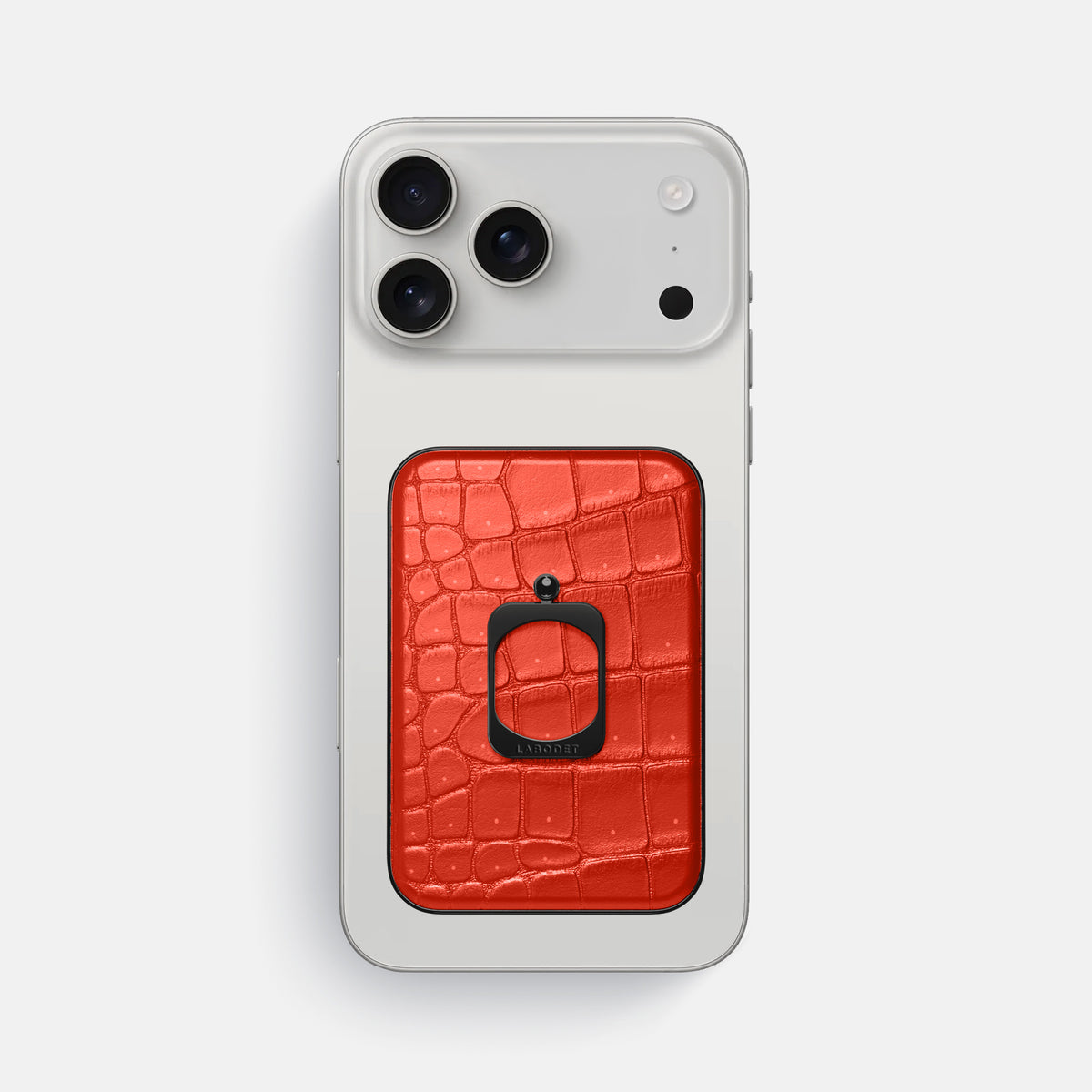 MagSafe Ring For iPhone 17 Pro Max In Porosus Crocodile -2 | Rust-Black
