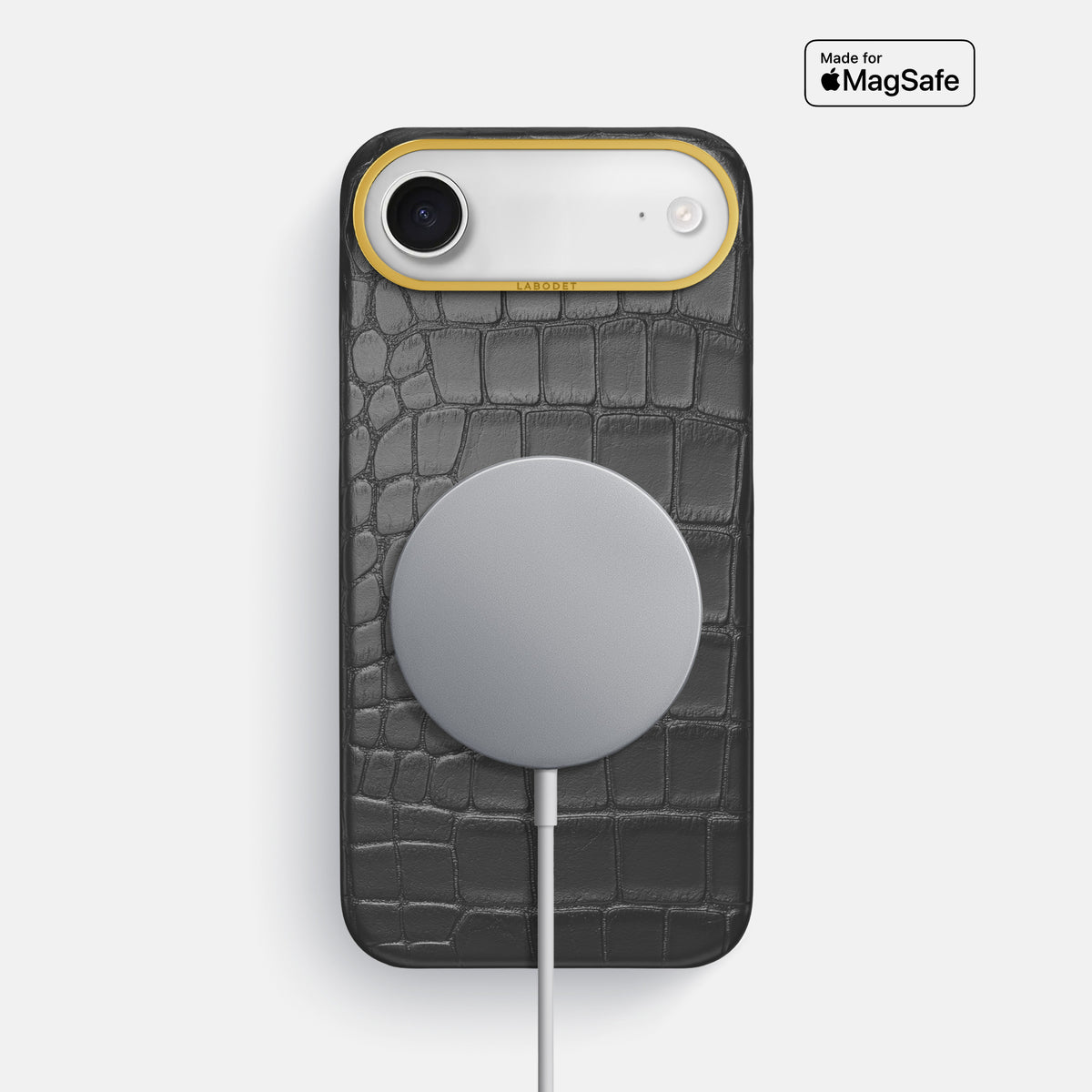 Classic Case For iPhone 17 Air In Alligator -5 | Grey-Gold