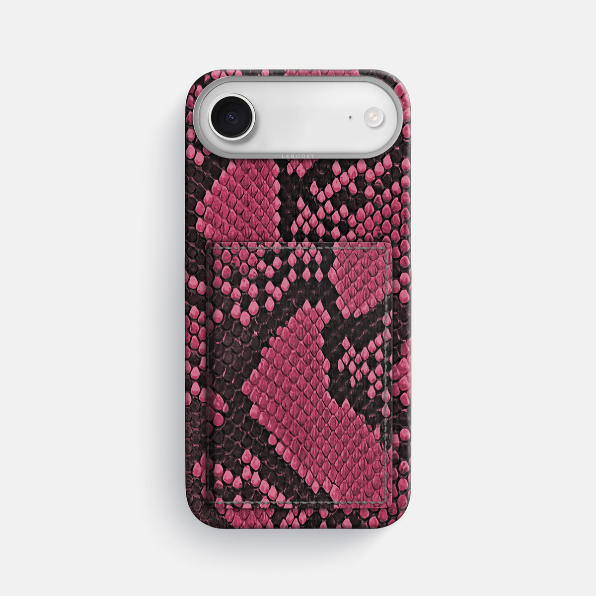 Bi-Fold Case For iPhone 17 Air In Deluxe Python -1 | Burgundy-Steel