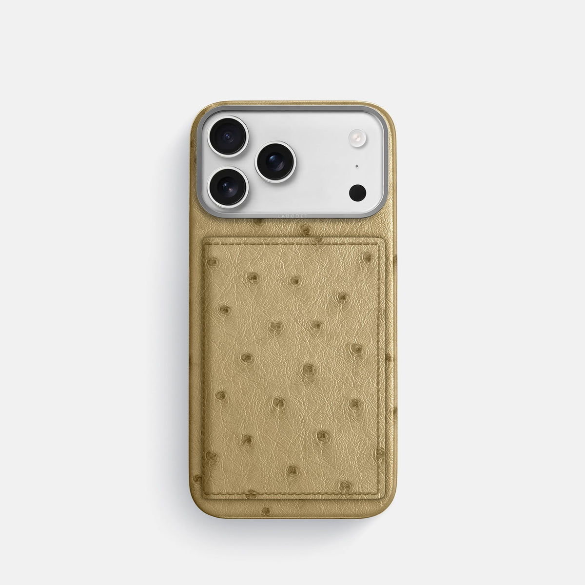 Bi-Fold Case For iPhone 18 Pro In Ostrich -1 | Desert-Sand-Steel