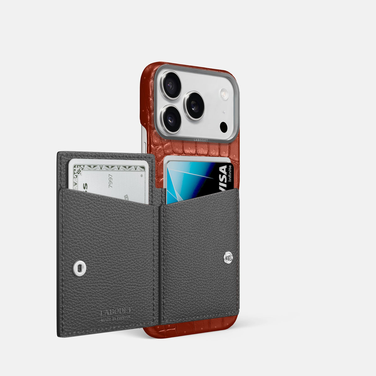 Bi-Fold Case For iPhone 18 Pro In Porosus Crocodile -2 | Nuts-Steel