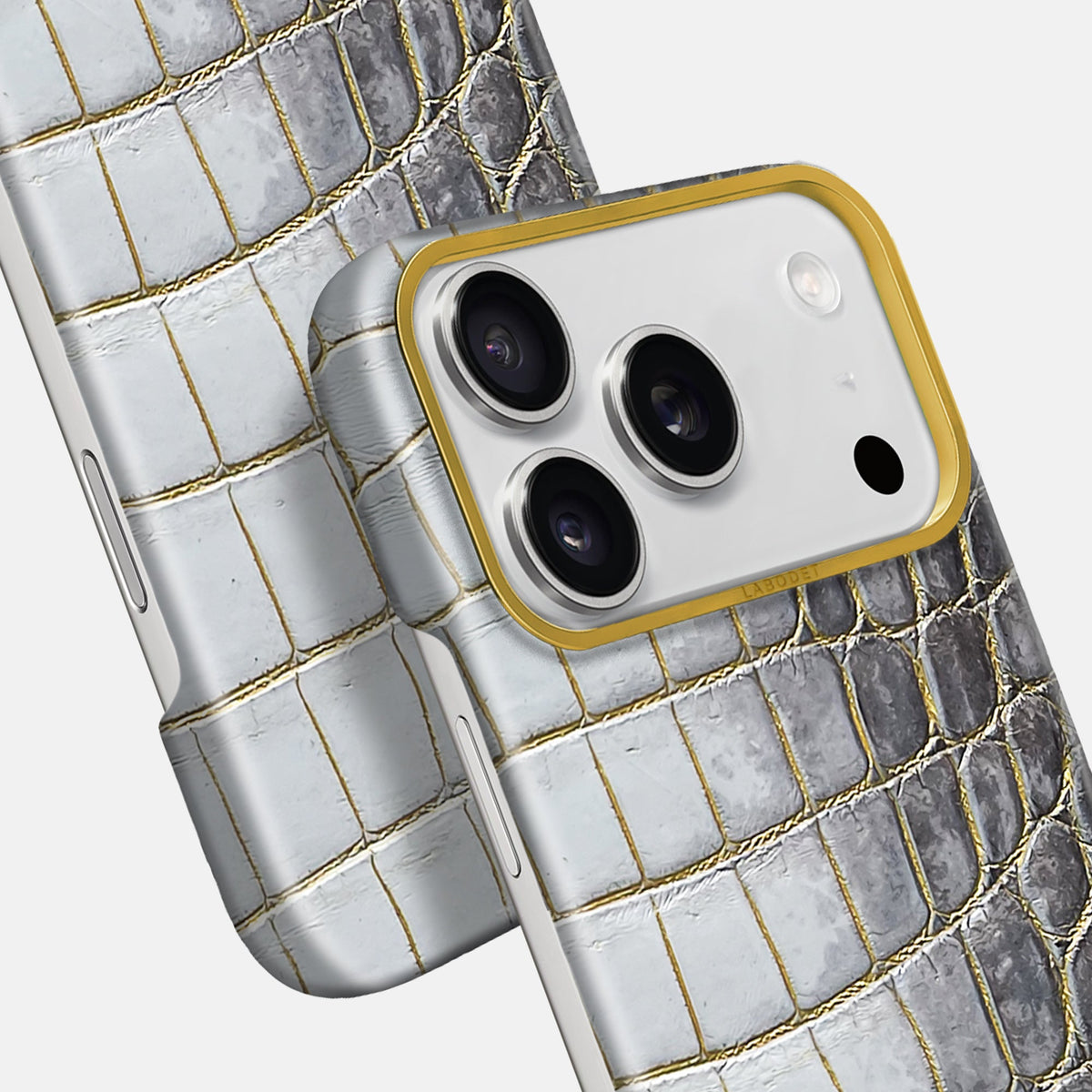 Classic Case For iPhone 18 Pro Max In Himalayan Crocodile -5 | Gold-Gold