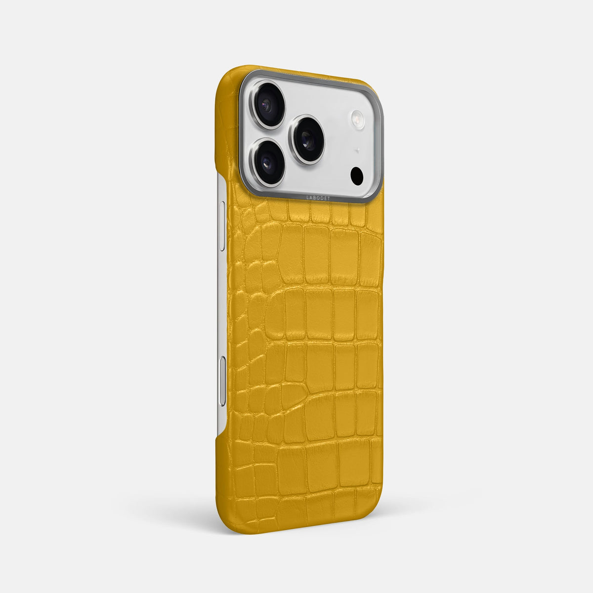 Classic Case For iPhone 18 Pro Max In Alligator -2 | Yellow-Steel