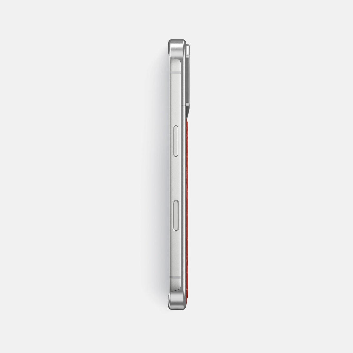 Metal Case For iPhone 18 Pro Max In Alligator -3 | Red-Steel