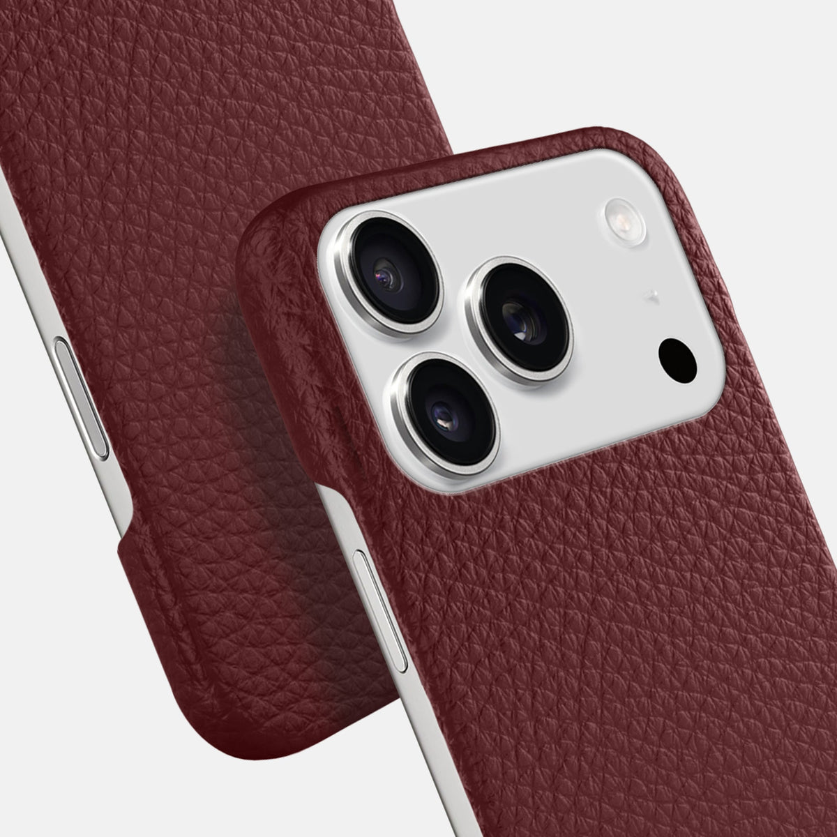 Slim Case For iPhone 18 Pro Max In Calf -6 | Bordeaux