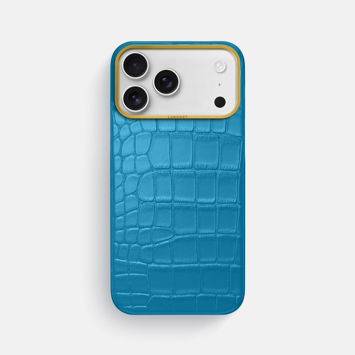 Classic Case For iPhone 18 Pro Max In Alligator -1 | Curaçao-Blue-Gold
