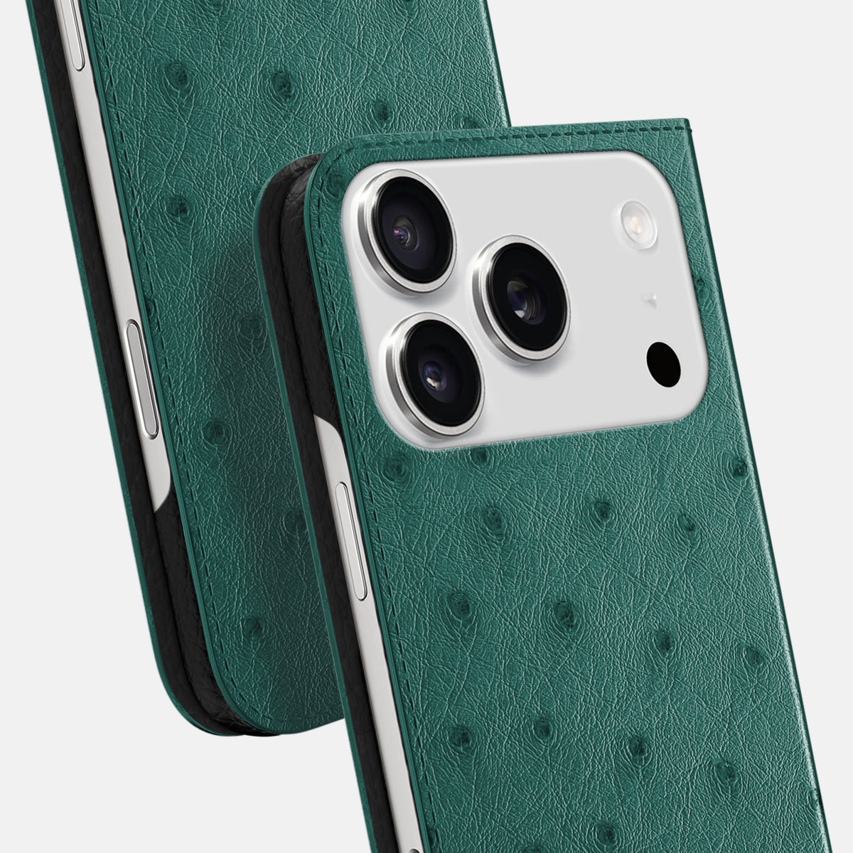 Folio Slim Case For iPhone 18 Pro In Ostrich -5 | Forest-Green