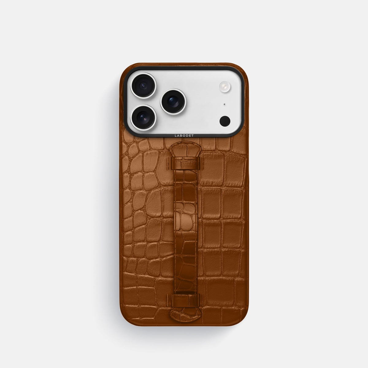 Center Handle For iPhone 18 Pro In Alligator -2 | Honey-Black