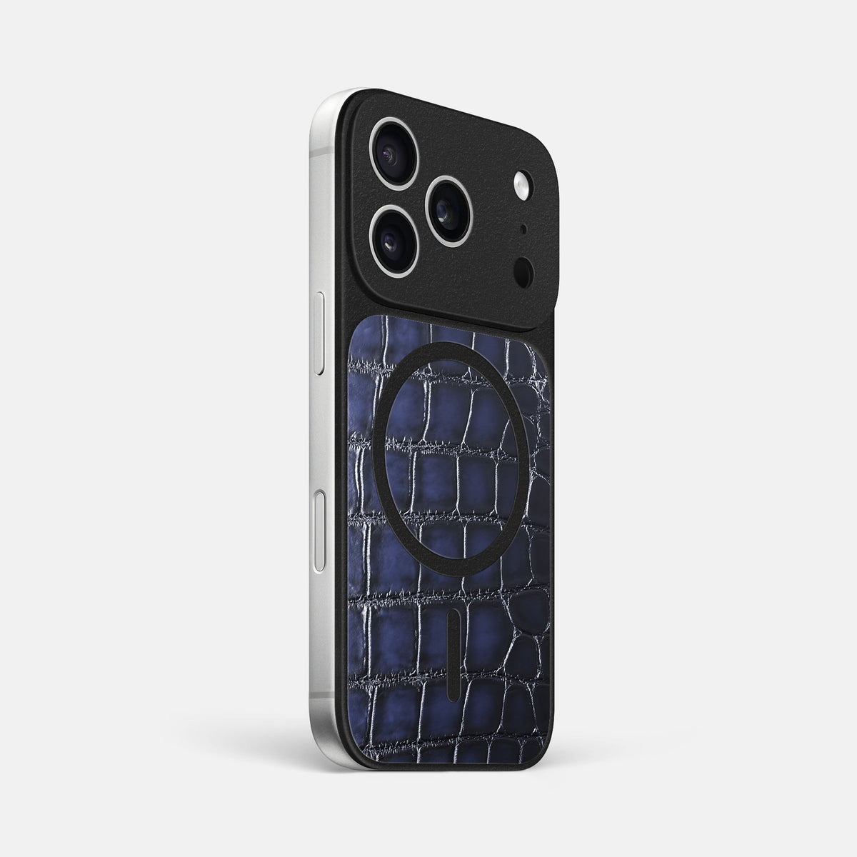 MagSafe Mask For iPhone 18 Pro Max In Patina Alligator -2 | Havana-Blue