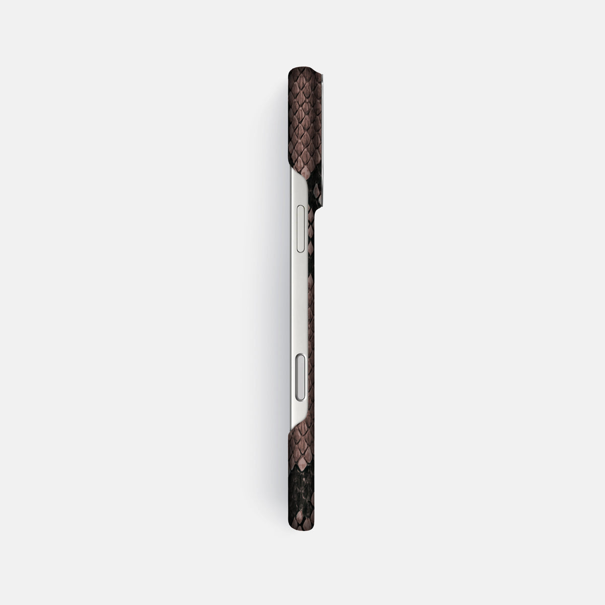 Classic Case For iPhone 17 Pro Max In Deluxe Python -3 | Mahogany-Brown-Steel