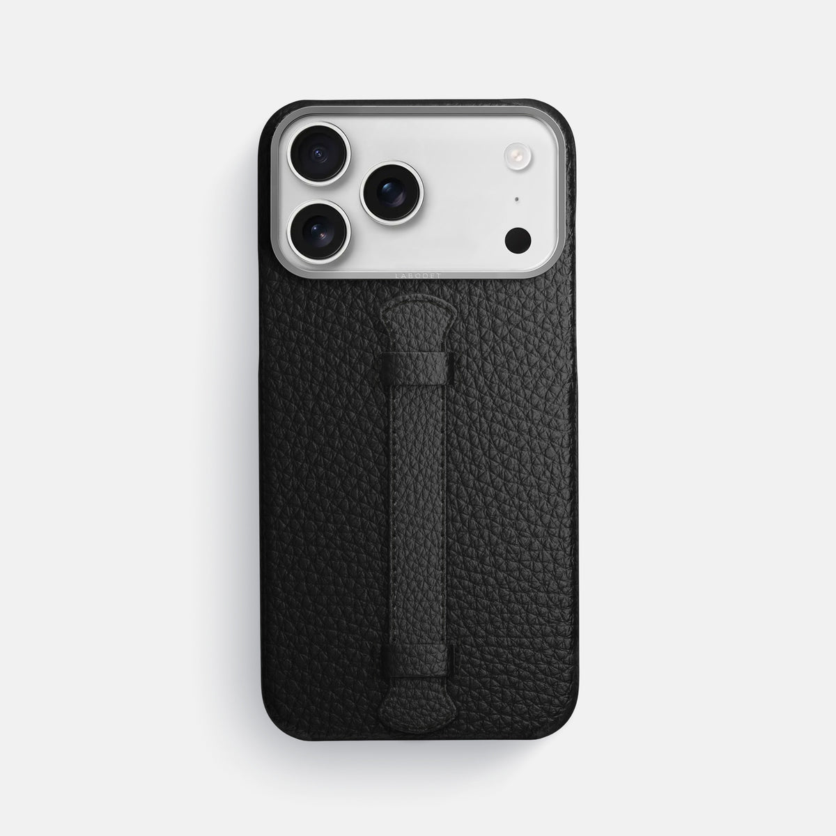 Center Handle For iPhone 17 Pro Max In Calf -1 | Black-Steel