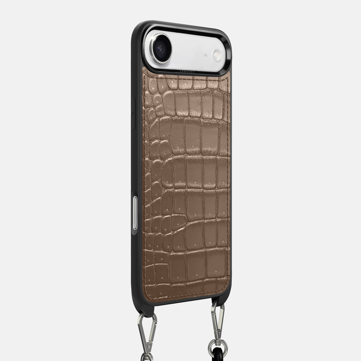 Crossbody Sport Case For iPhone 17 Air In Porosus Crocodile -2 | Fur-Brown