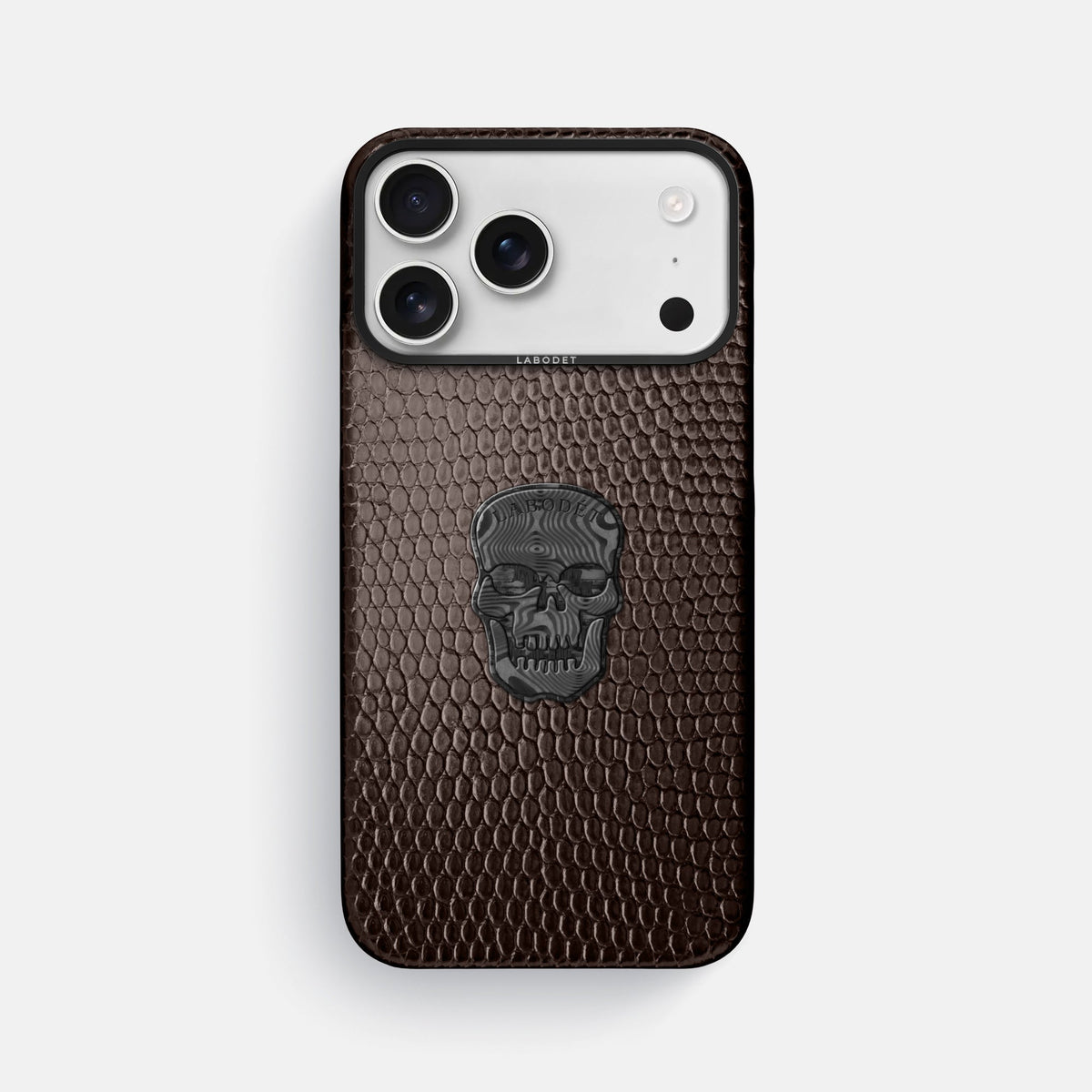 Classic Case With Carbon Skull For iPhone 18 Pro Max In Lizard -1 | Brown-Black