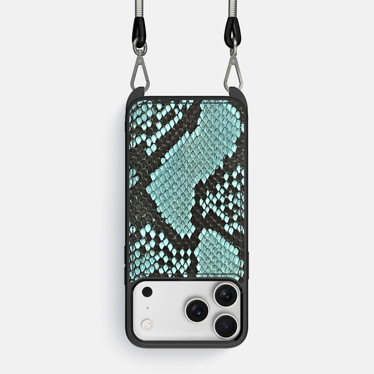 Crossbody Sport Case For iPhone 18 Pro In Deluxe Python -1 | Blue-Lagoon