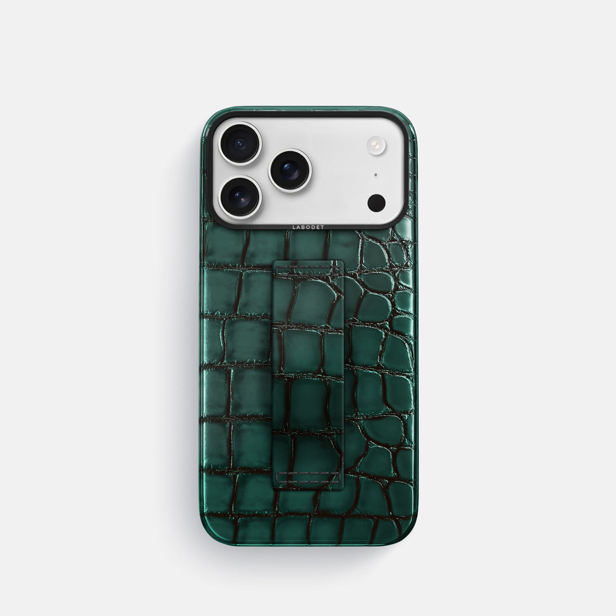 Finger Case For iPhone 17 Pro In Patina Alligator -1 | Green-Black