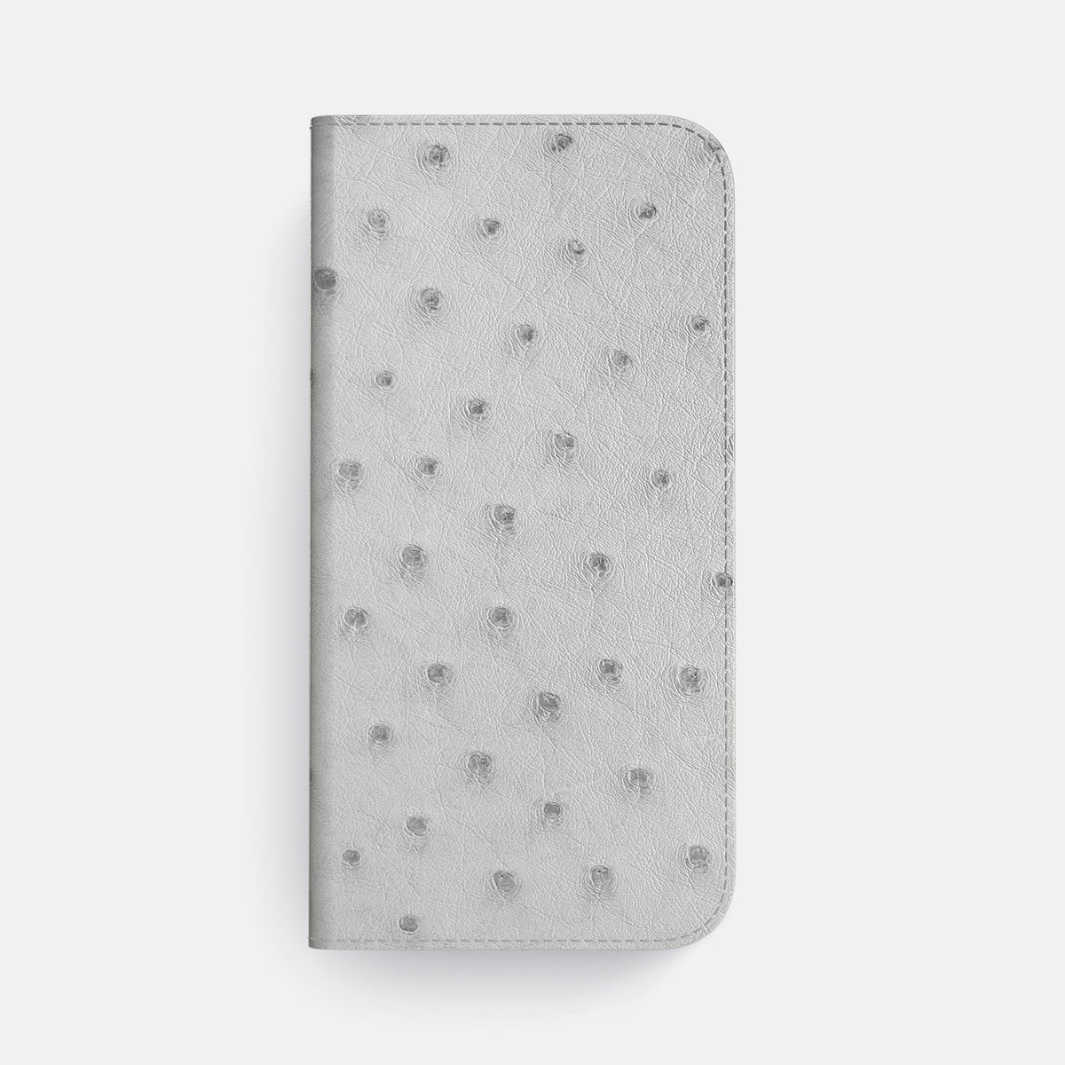 Folio Case with Card For iPhone 18 Pro Max In Ostrich -4 | White-Black