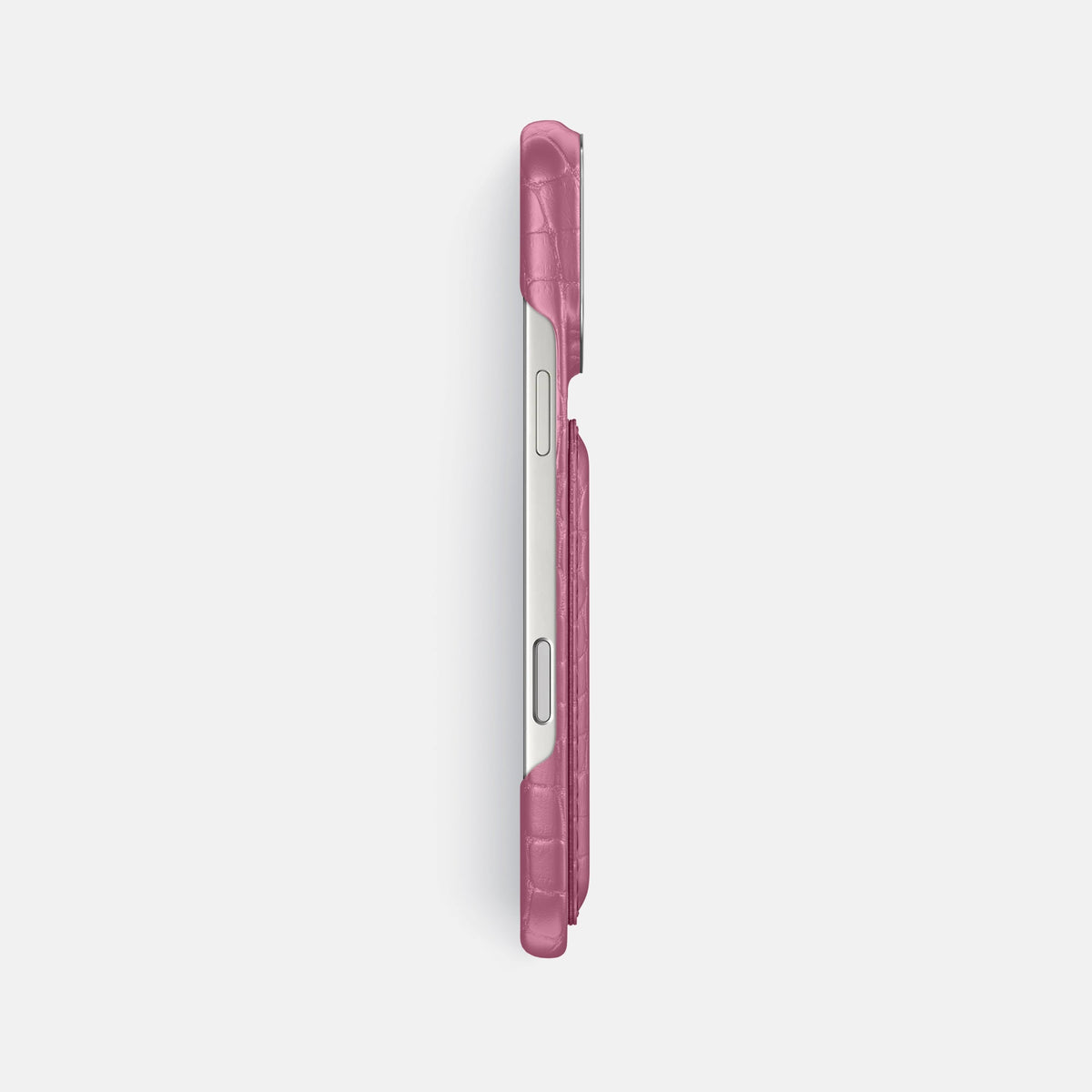 Double Card Case For iPhone 18 Pro Max In Alligator -3 | Pink-Lagoon-Steel