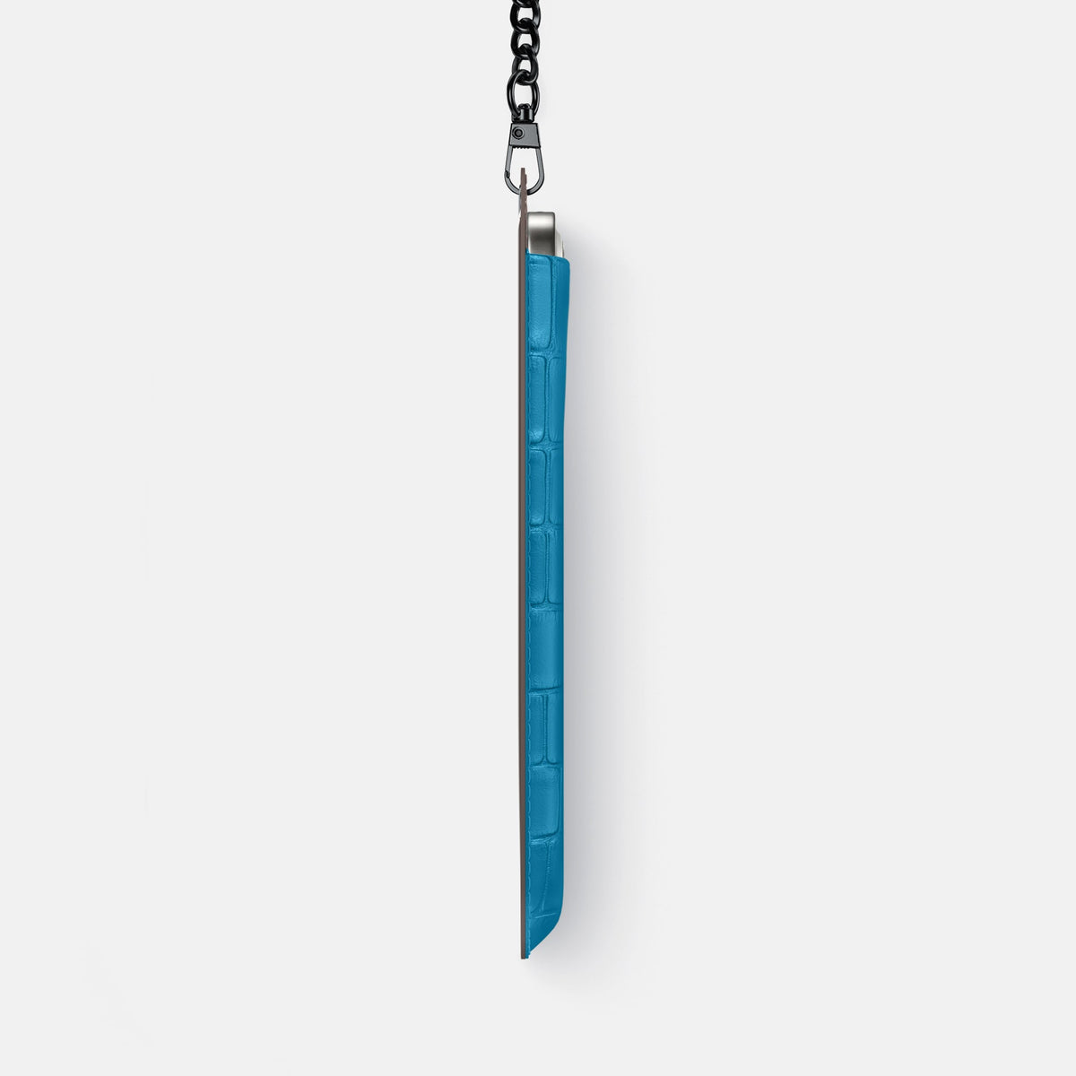 Crossbody Bag For iPhone 18 Pro In Alligator -4 | Curaçao-Blue-Black