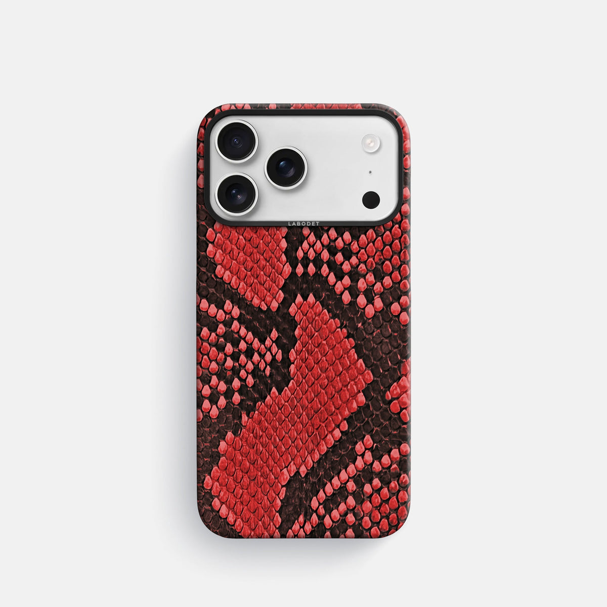 Classic Case For iPhone 18 Pro In Deluxe Python -1 | Red-Black