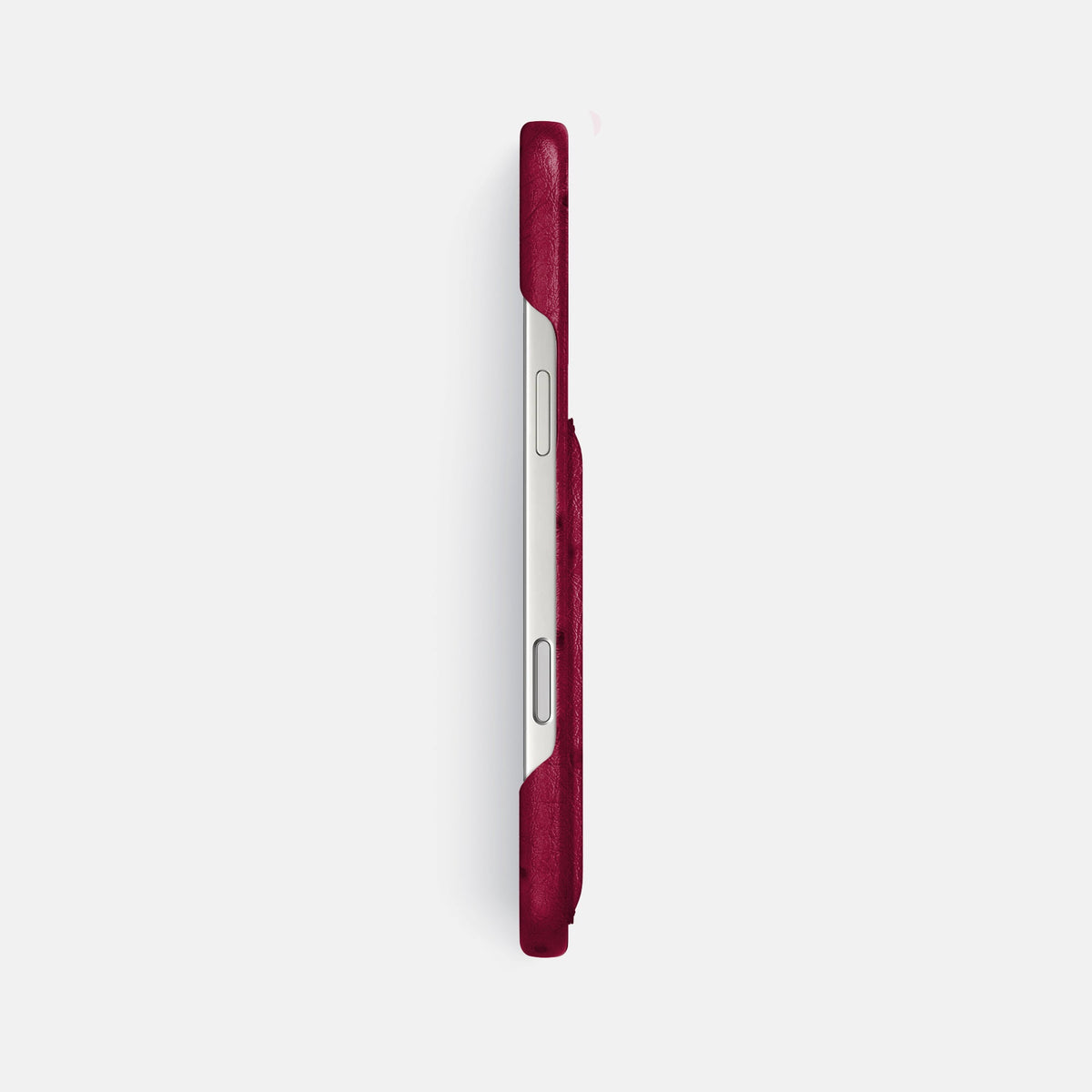 Slim Card Case For iPhone 18 Pro Max In Ostrich -3 | Bordeaux