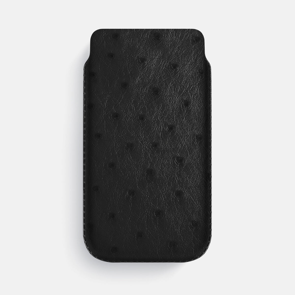 Pouch Case For iPhone 18 Pro Max In Ostrich -1 | Black