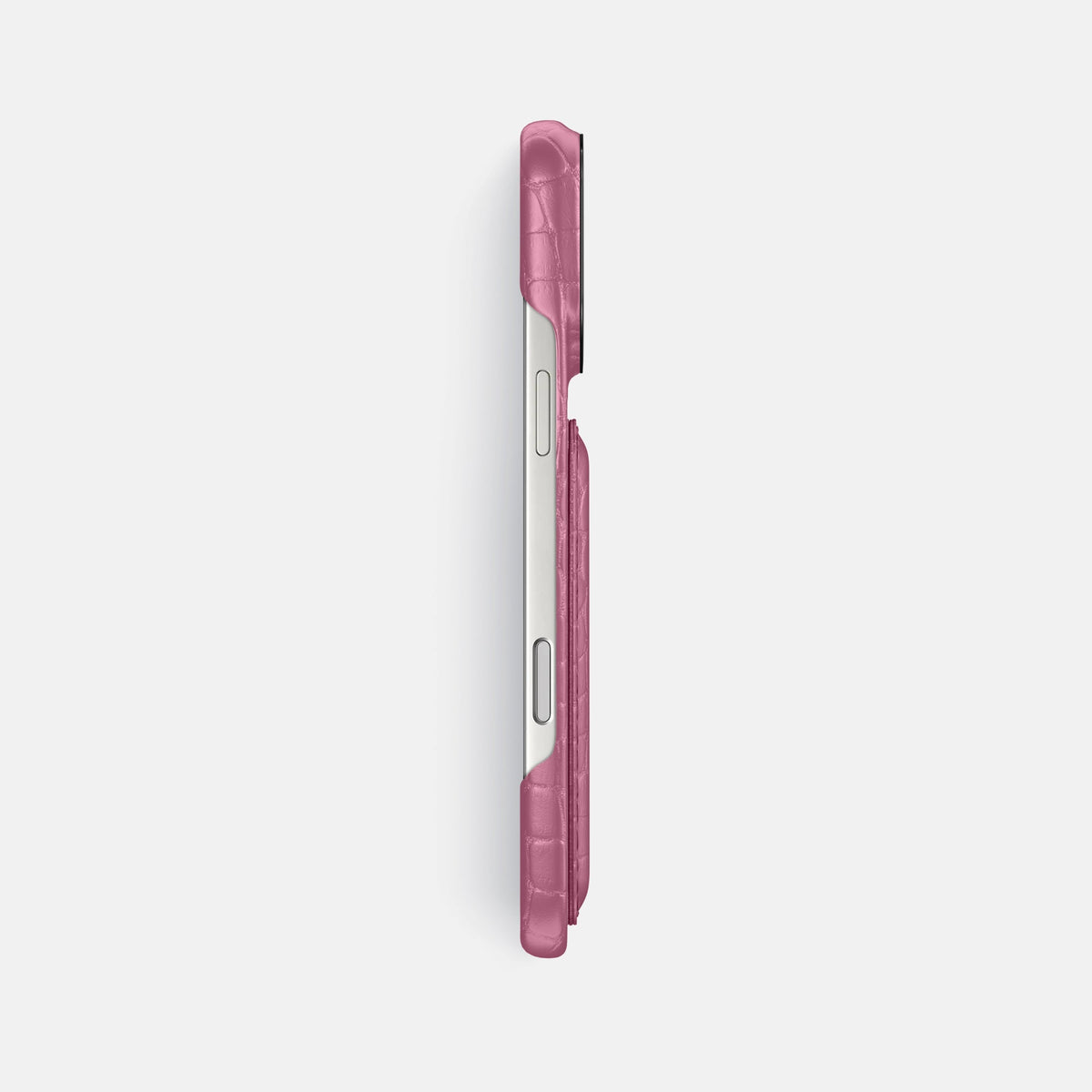 Double Card Case For iPhone 18 Pro Max In Alligator -3 | Pink-Lagoon-Black