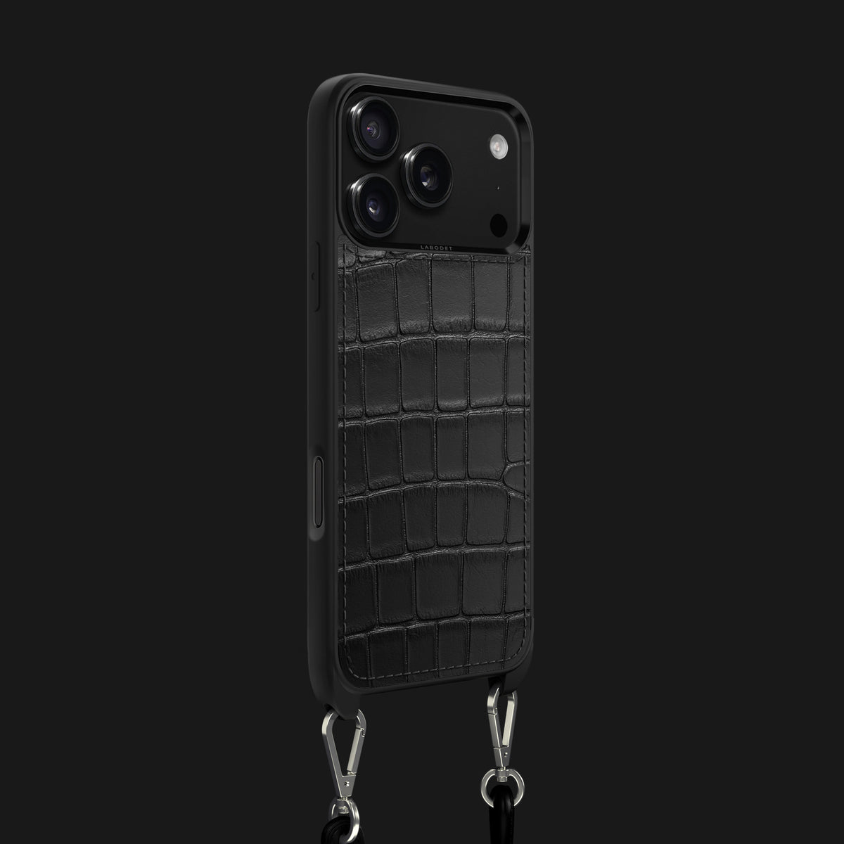 Crossbody Sport Case Edition Black For iPhone 17 Pro In Alligator -2 | Edition-Black