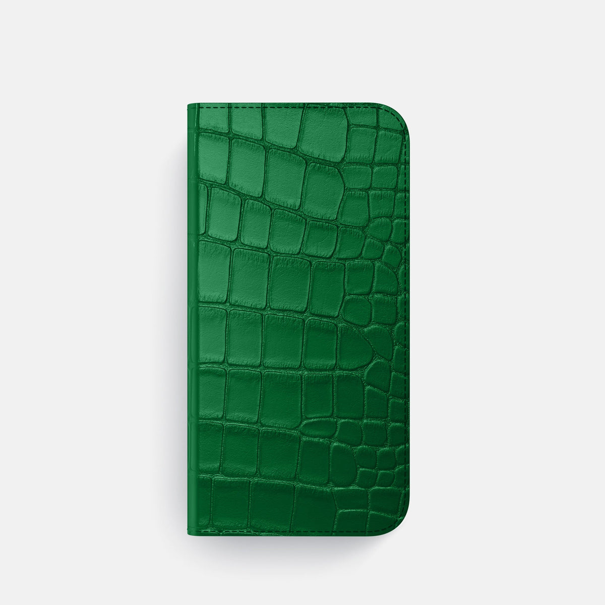 Folio Case with Card For iPhone 18 Pro In Alligator -4 | Forest-Green-Steel