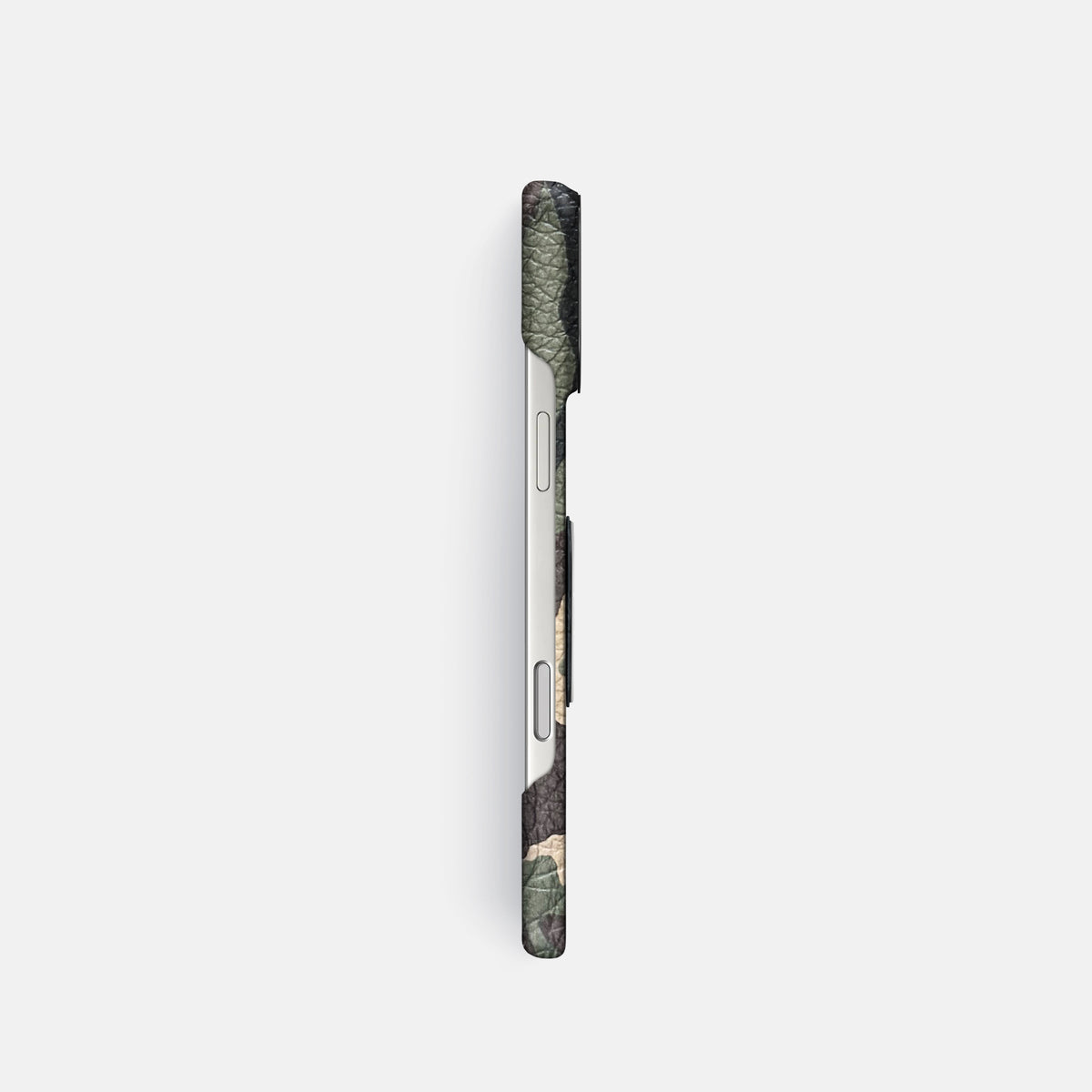 Classic Case With Titanium Skull For iPhone 17 Pro In Calf -3 | Camouflage-Black