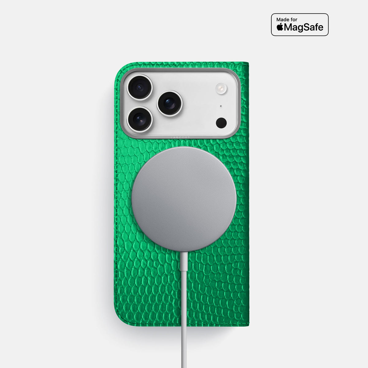 Folio Case For iPhone 18 Pro In Lizard -3 | Apple-Green-Steel