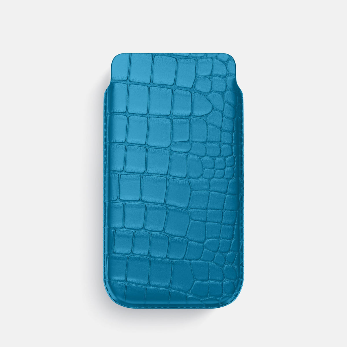 Pouch Case For iPhone 18 Pro In Alligator -1 | Curaçao-Blue