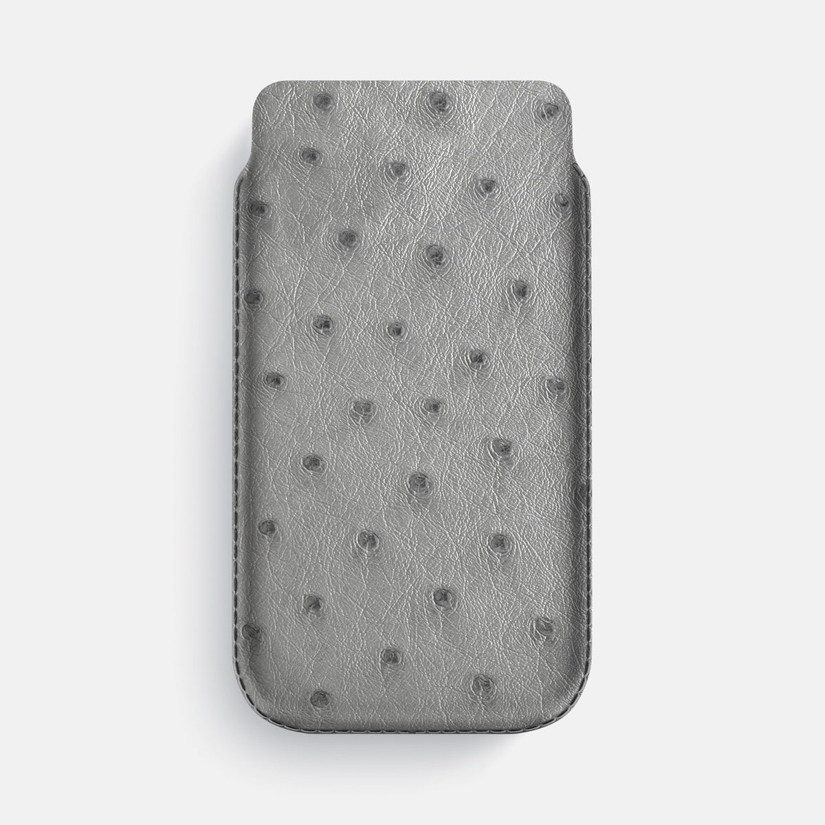 Pouch Case For iPhone 17 Air In Ostrich -1 | Silver