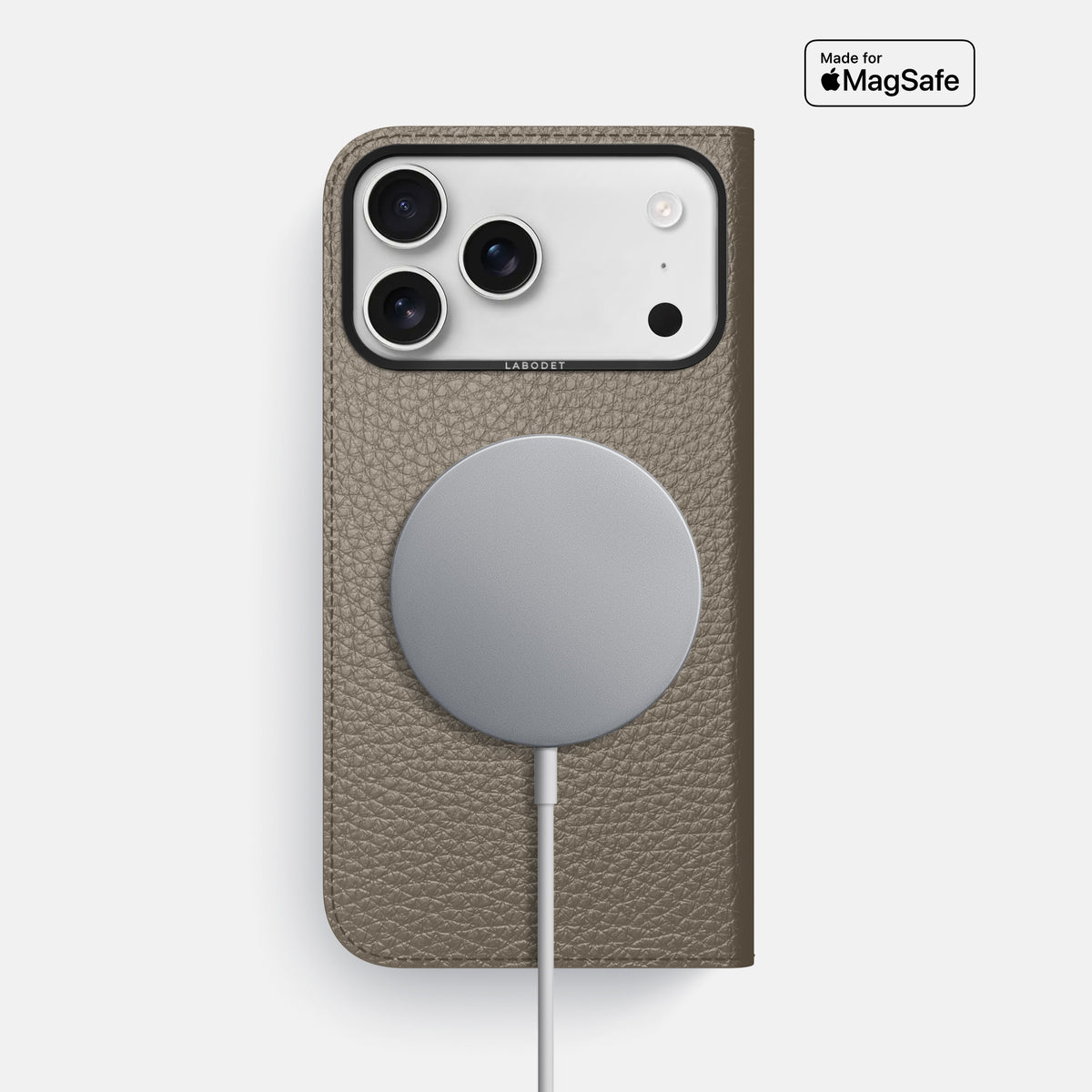 Folio Case For iPhone 17 Pro Max In Calf -3 | Taupe-Black