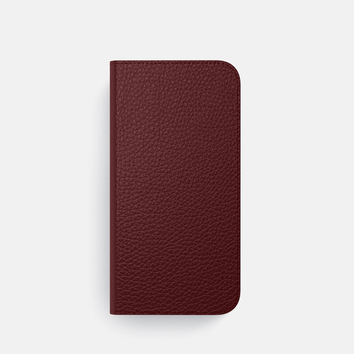 Folio Case with Card For iPhone 18 Pro In Calf -4 | Bordeaux-Black