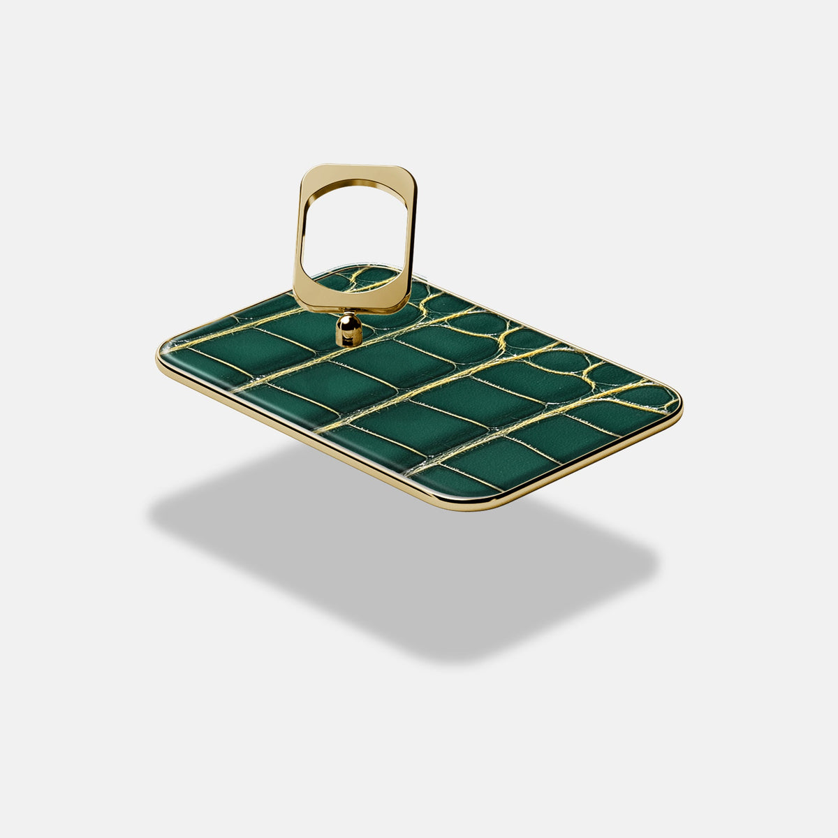 MagSafe Ring For iPhone 18 Pro In Patina Alligator -4 | Cambridge-Gold