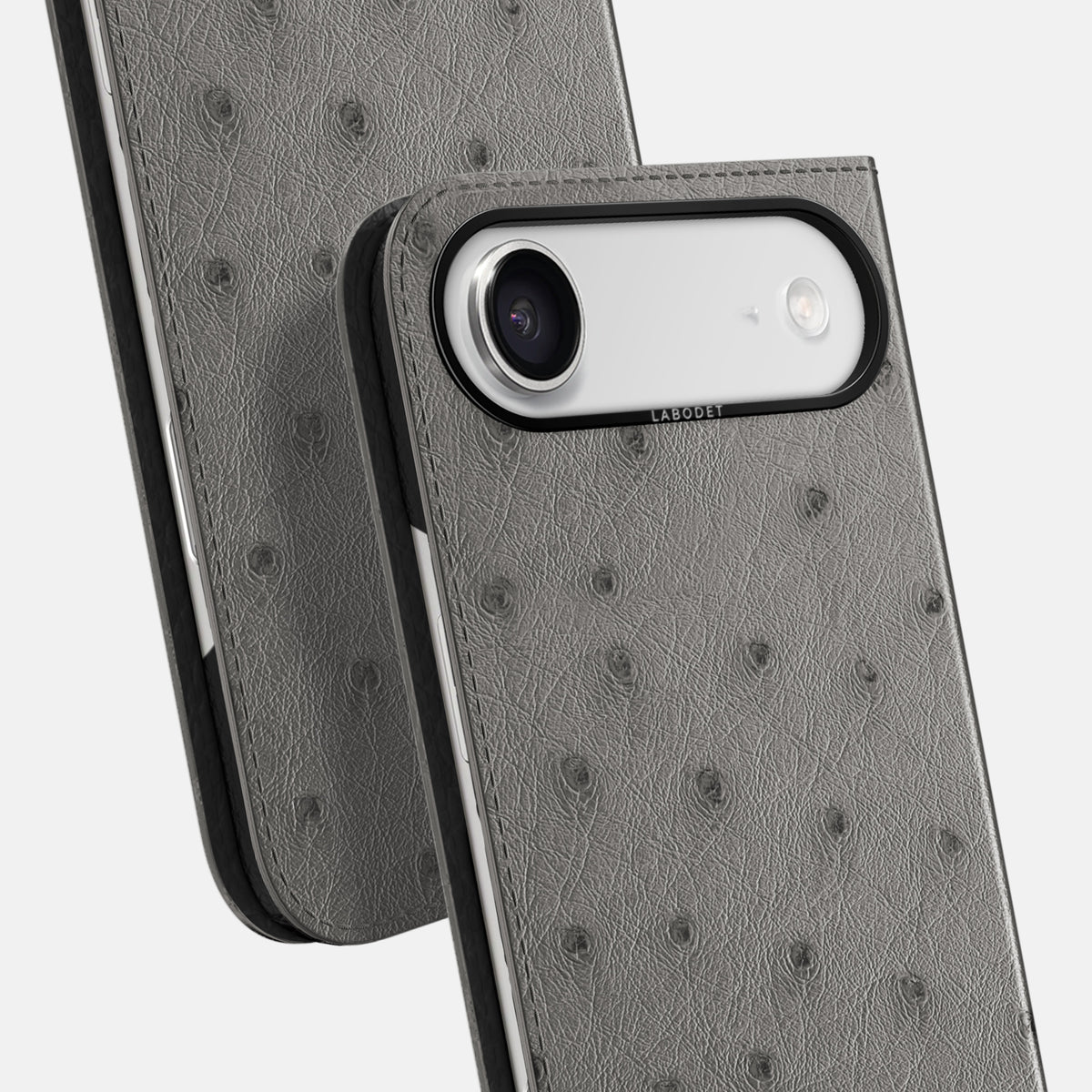Folio Case For iPhone 17 Air In Ostrich -5 | Grey-Black