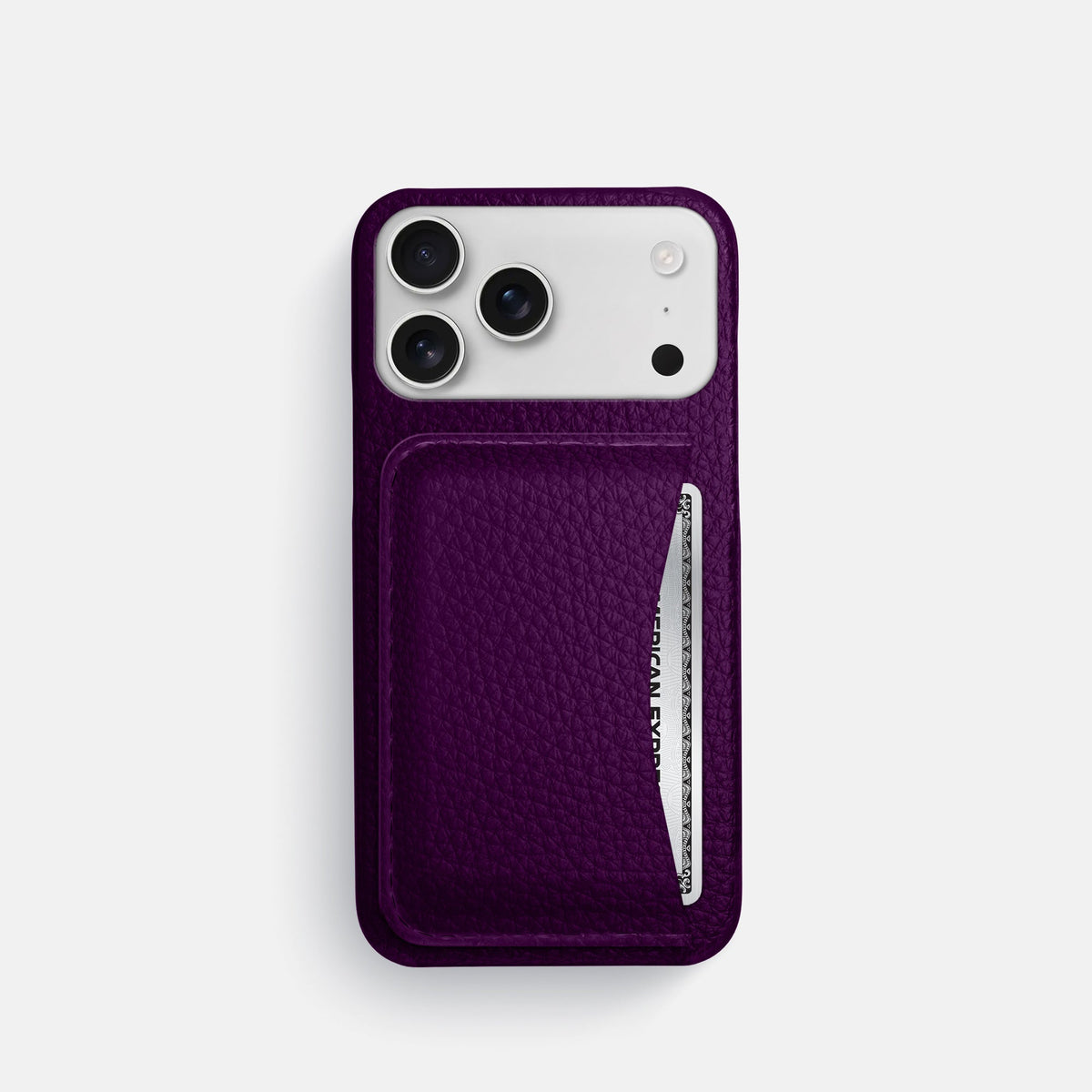 Slim Card Case For iPhone 18 Pro In Calf -1 | Violet