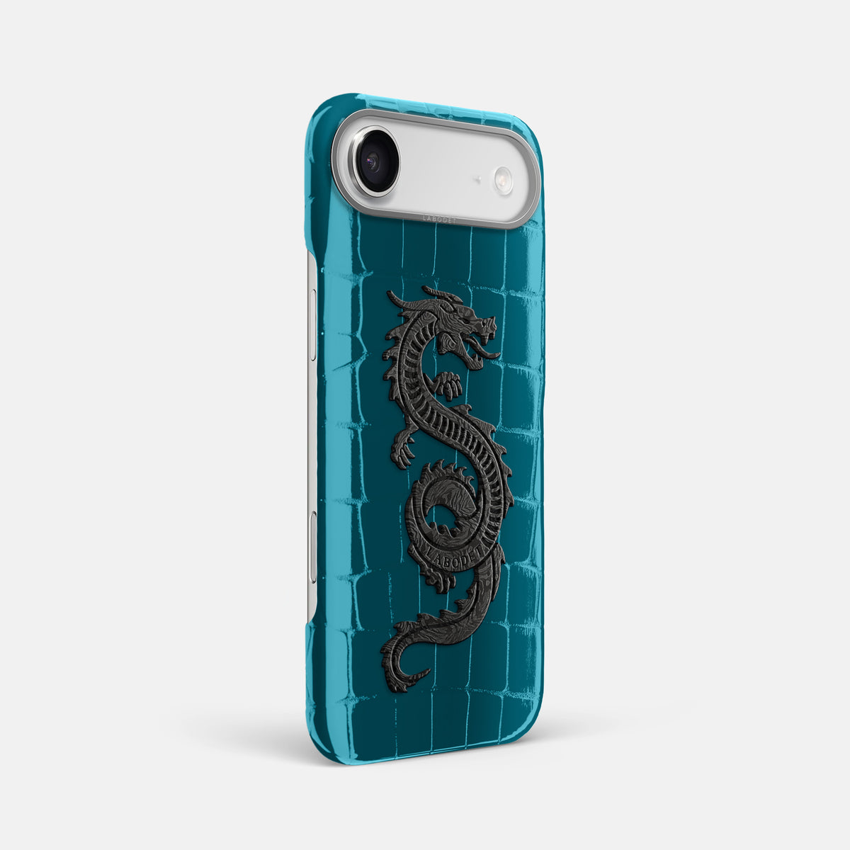 Classic Case With Carbon Dragon For iPhone 17 Air In Shiny Alligator -2 | Curacao-Steel