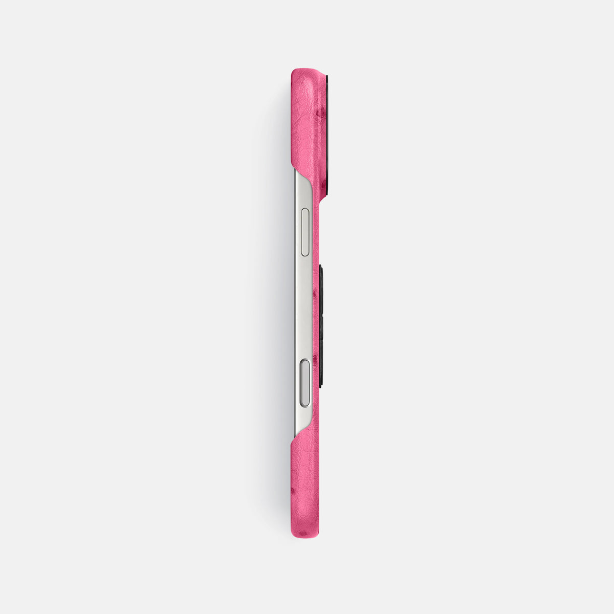 Classic Case With Carbon Skull For iPhone 17 Pro Max In Ostrich -3 | Pink-Black