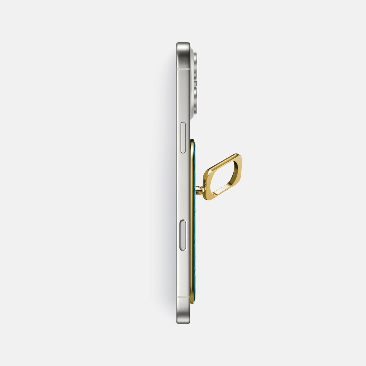 MagSafe Ring For iPhone 18 Pro Max In Porosus Crocodile -3 | Celadon-Gold