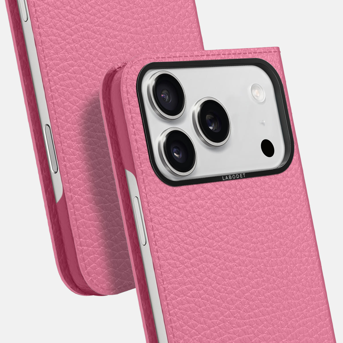 Folio Case For iPhone 17 Pro In Calf -5 | Pink-Black