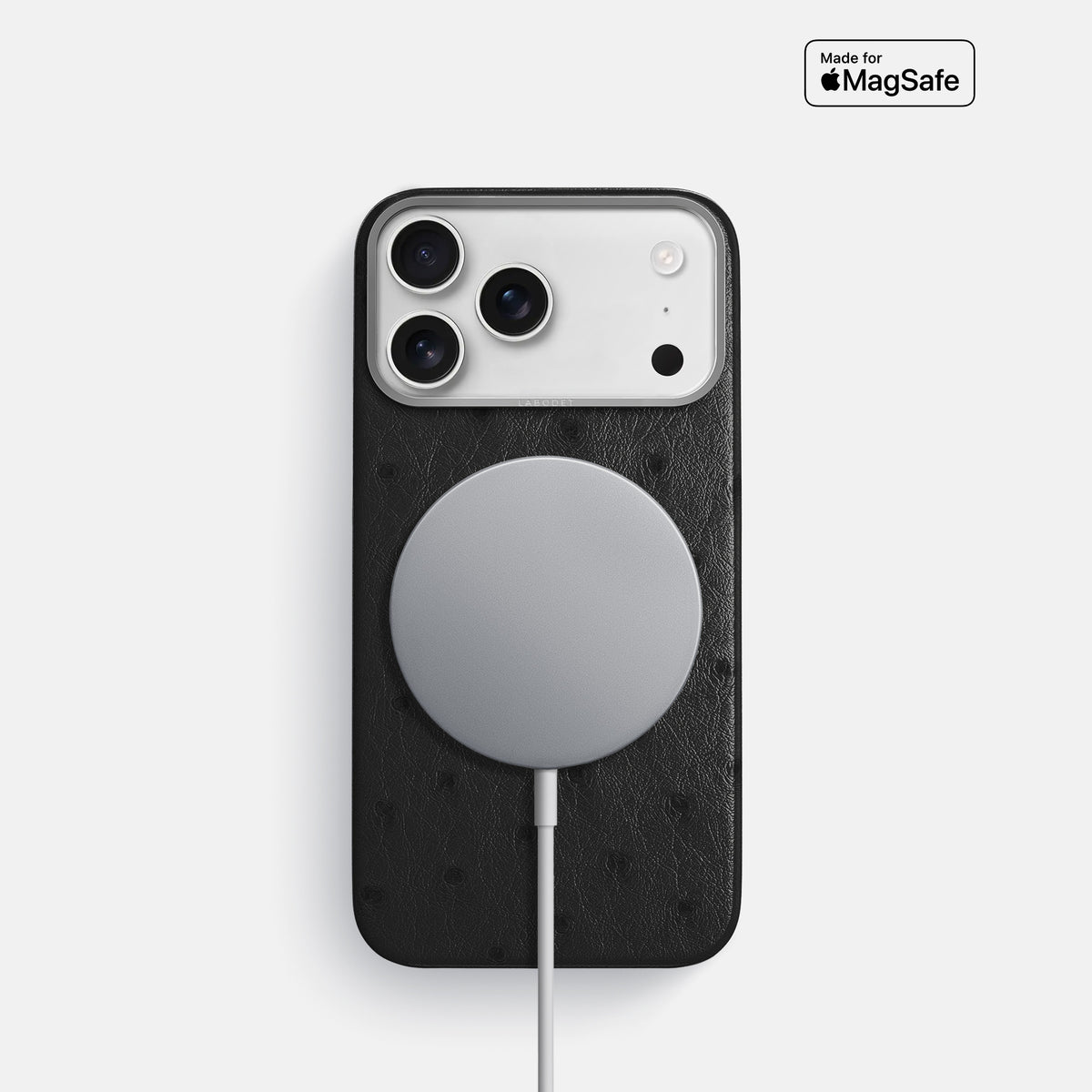 Classic Case For iPhone 17 Pro In Ostrich -5 | Black-Steel