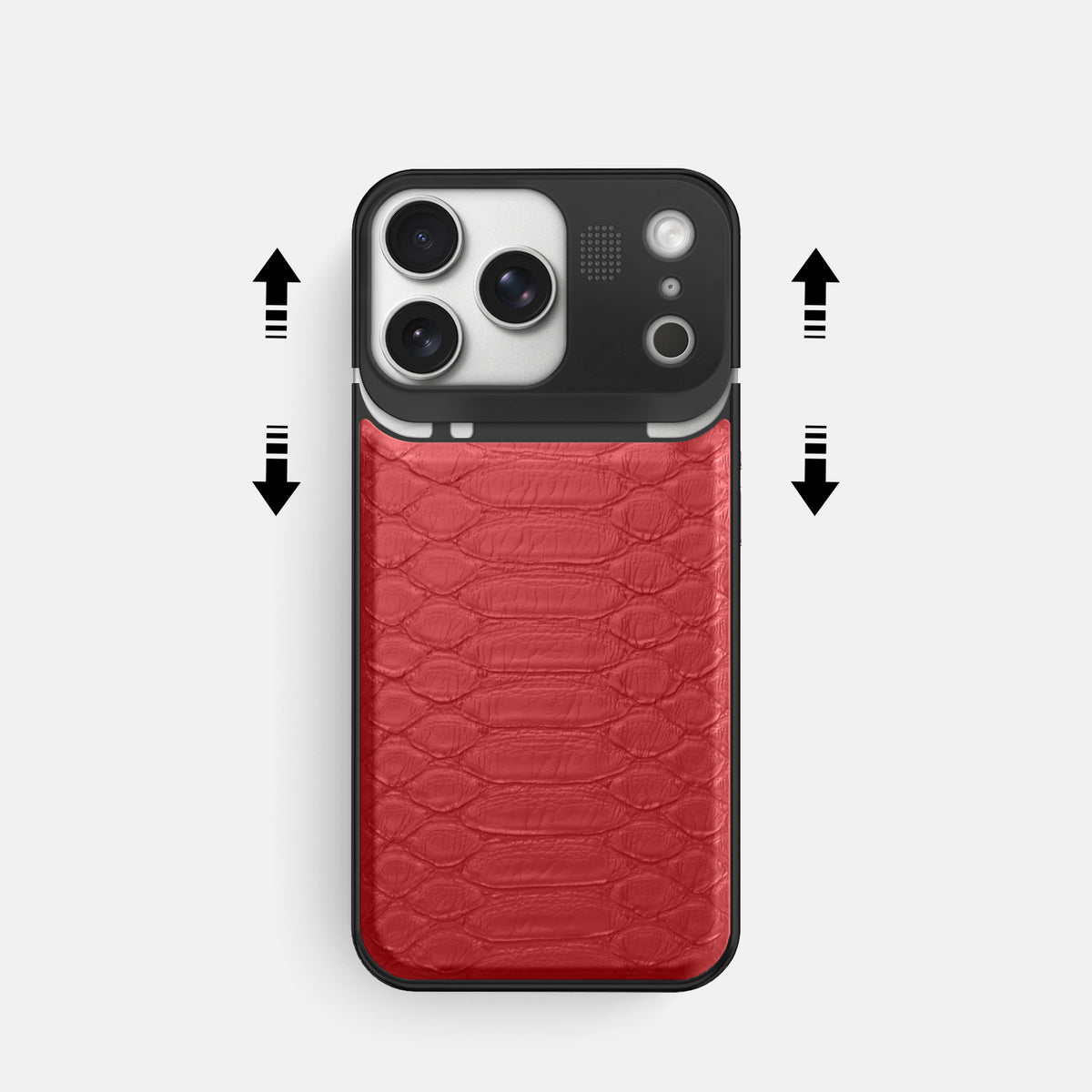 Metal Case For iPhone 17 Pro In Python -2 | Red-Black