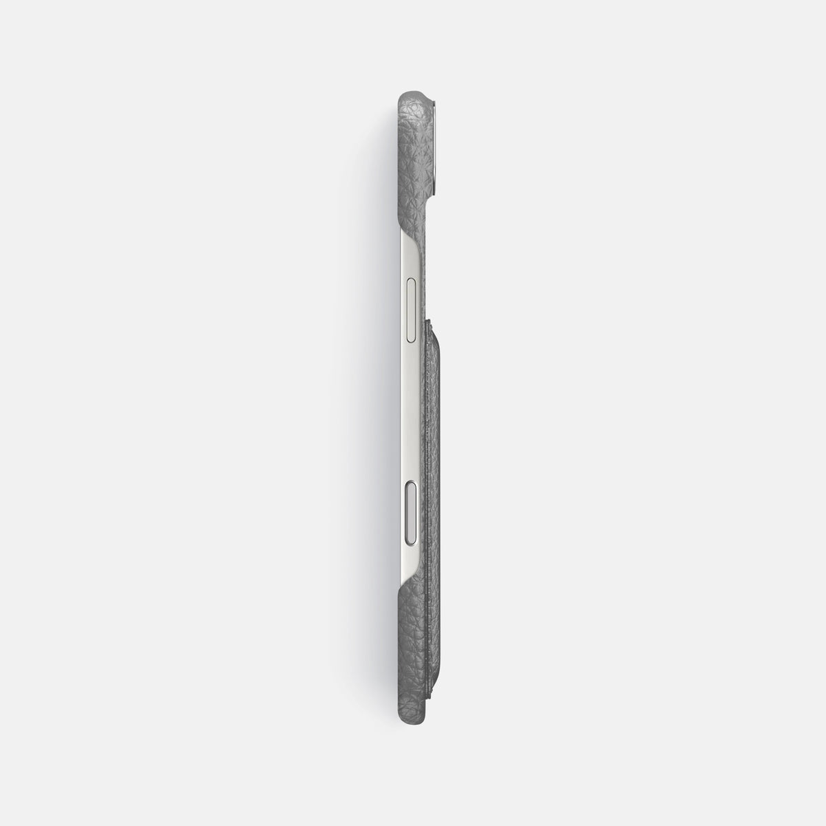 Double Card Case For iPhone 17 Air In Calf -3 | Souris-Steel