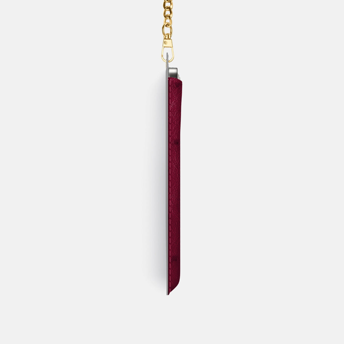 Crossbody Bag For iPhone 18 Pro In Ostrich -4 | Bordeaux-Gold